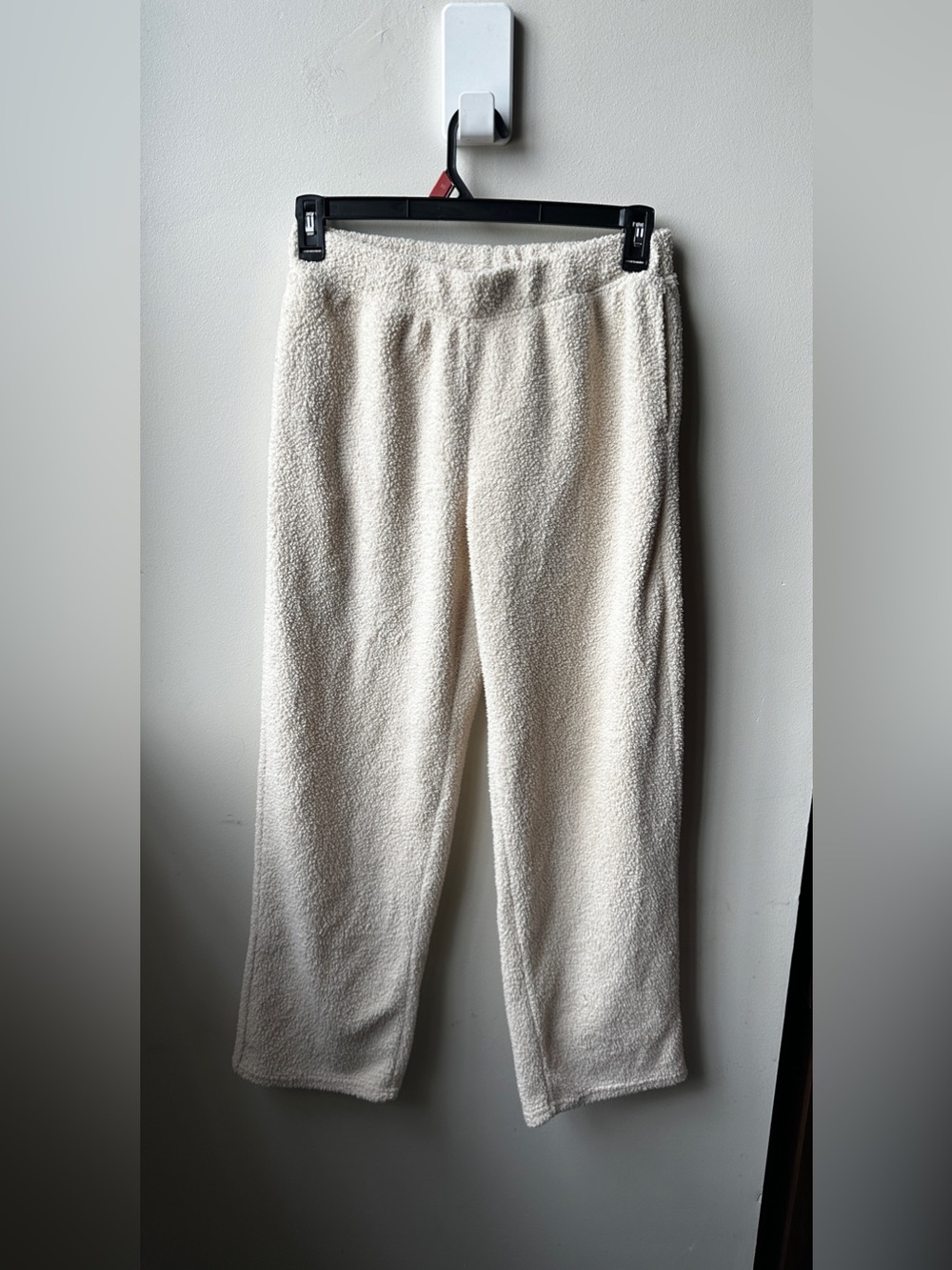 Comfort Code Cuddl Duds Cream Teddy Fleece Lounge Pajama Pants Cozy Small S
